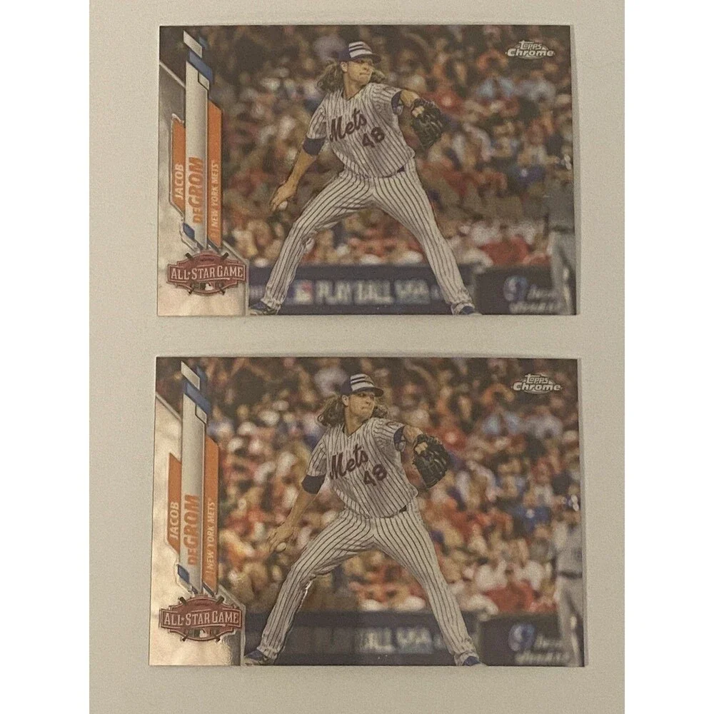 Jacob DeGrom LOT (9) 2020 Topps Chrome #U-81 2021 Topps Donruss Purple Bowman